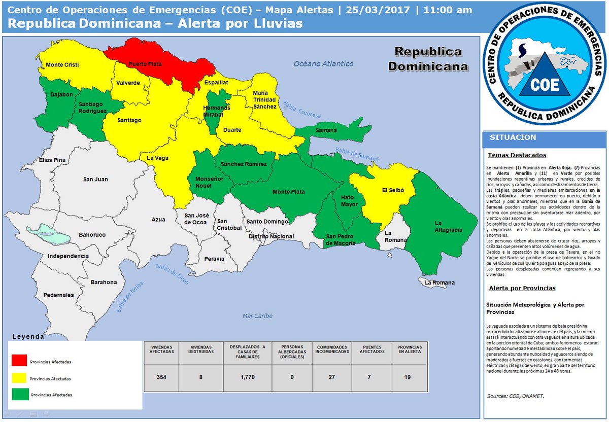 COE_RD's tweet photo. #MapadeAlertas No.07 República Dominicana #COEinforma #AlertasRD https://t.co/UXtJgrHVvP