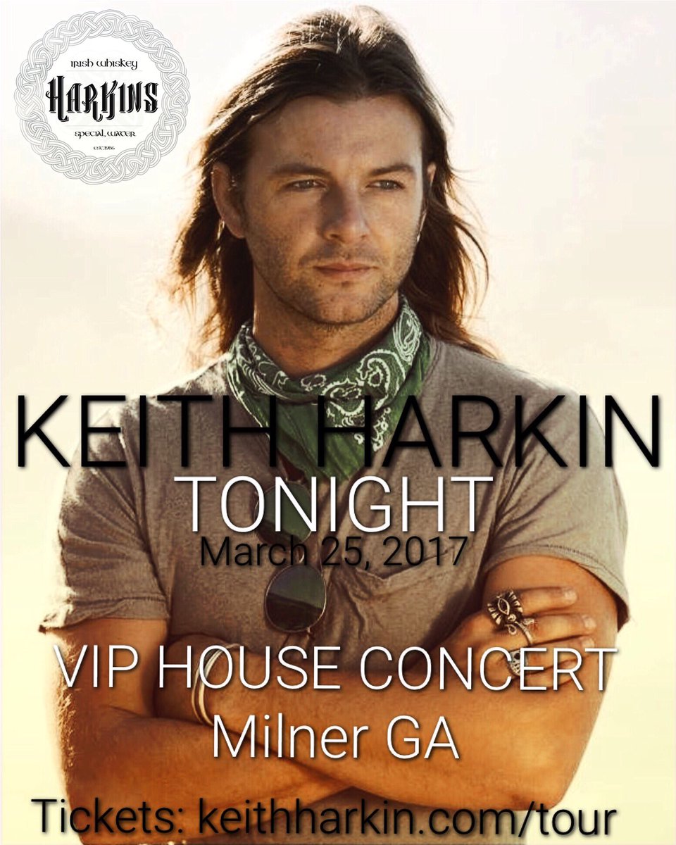 KeithHarkinTeam's tweet photo. 2NITE! @keithharkin LIVE in #MilnerGA VIP HOUSE CONCERT! TIX: https://t.co/RT1dkxMcZ2 #stpatrickstour https://t.co/wfuZHfl45O
