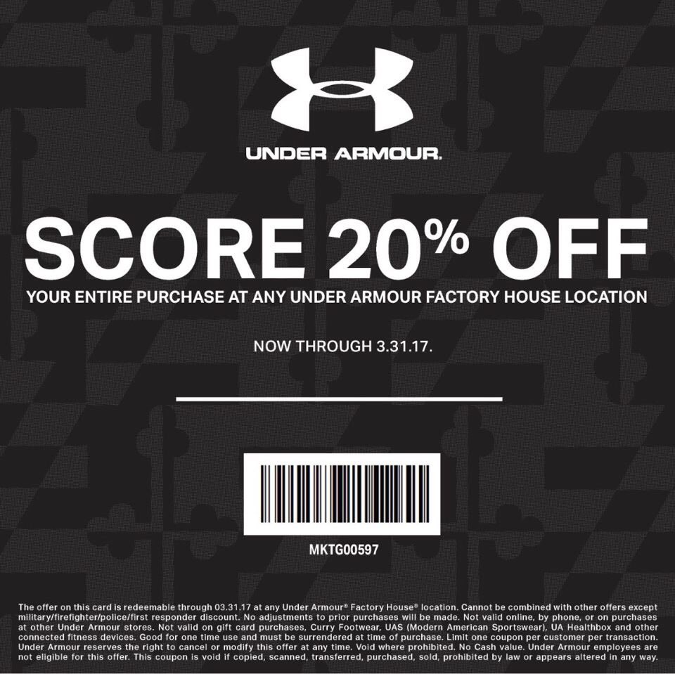 under armor factory coupon