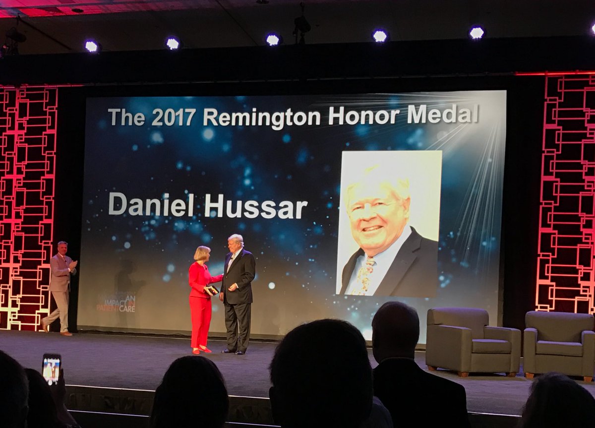 Congratulations to Dan Hussar from #USPPCP on winning the #APhA2017 #RemingtonAward #50annualmeetings #chronologicallygifted