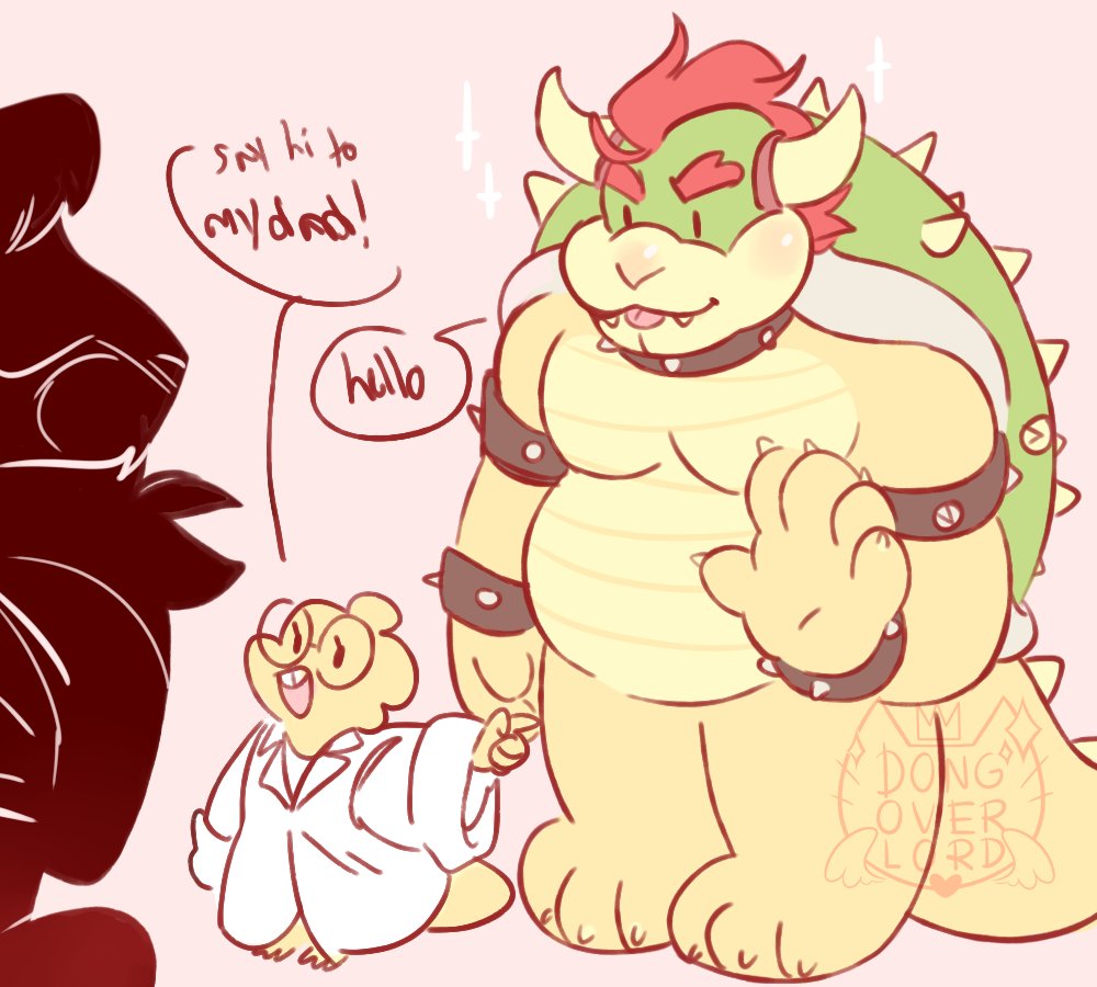 hawtyuris's tweet image. someone said the way I draw alphys looks like how I draw bowser so I doodled this au just for shits and giggles