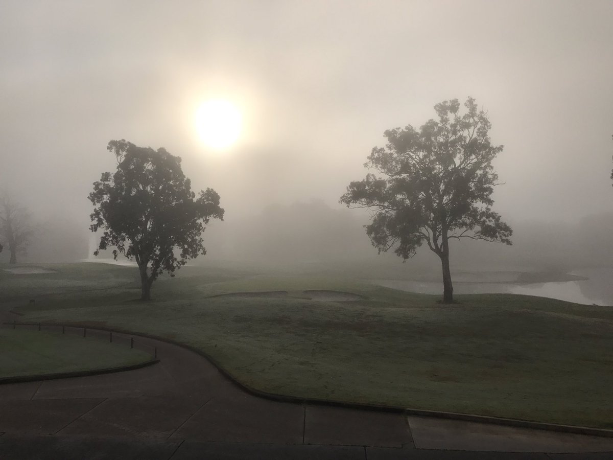 Delayed start due to fog! Hit off for the relegation playoff against Antill Park around 10am. Go well Muirfield!