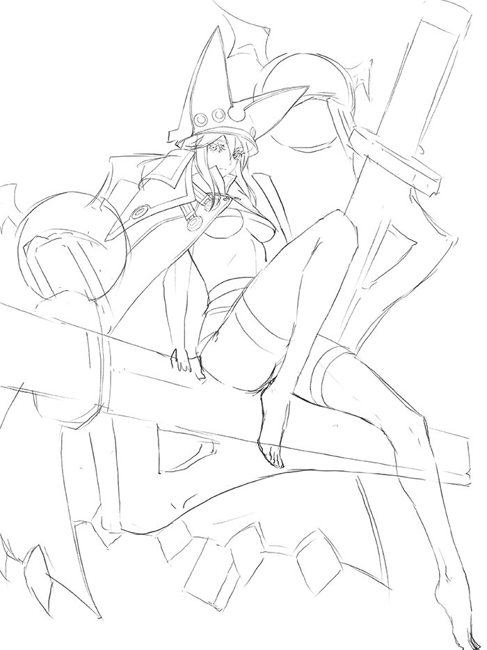 ラムレザル  
ゲームはやってないけどキャラデザがつぼすぎて描いてみたいと思ってたので描くぞー 