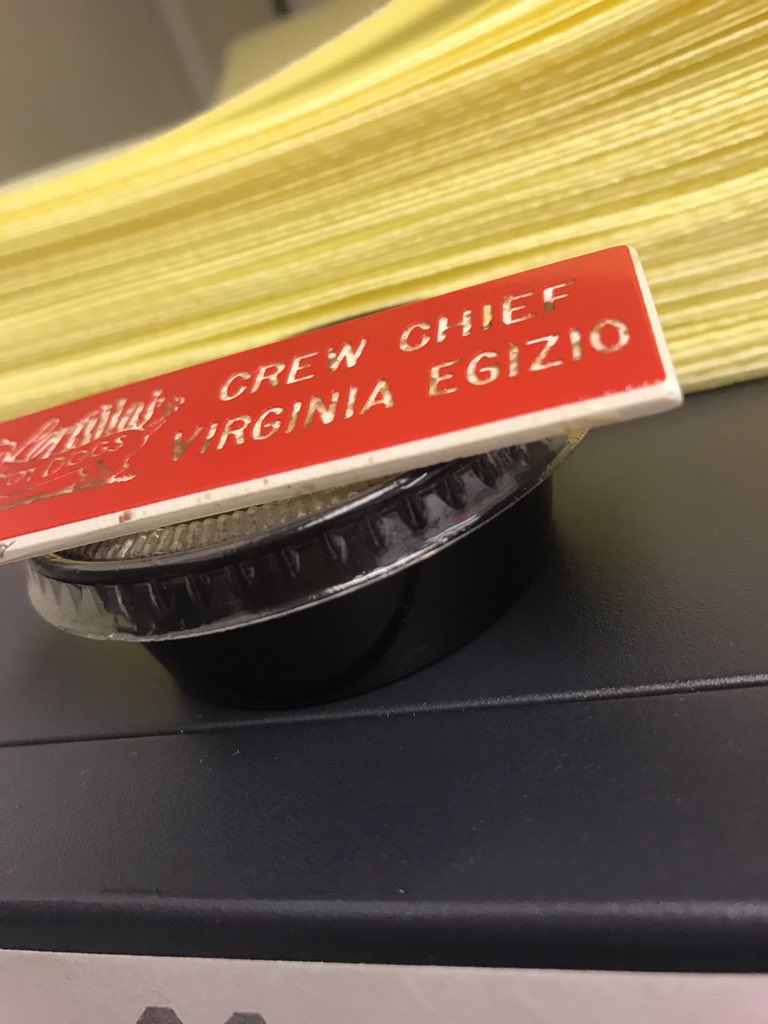 DR0girl's tweet photo. My GM just told me to get my nasty name tag out of the office so I quickly grabbed it and got #soupd https://t.co/RsYyvkL1NQ