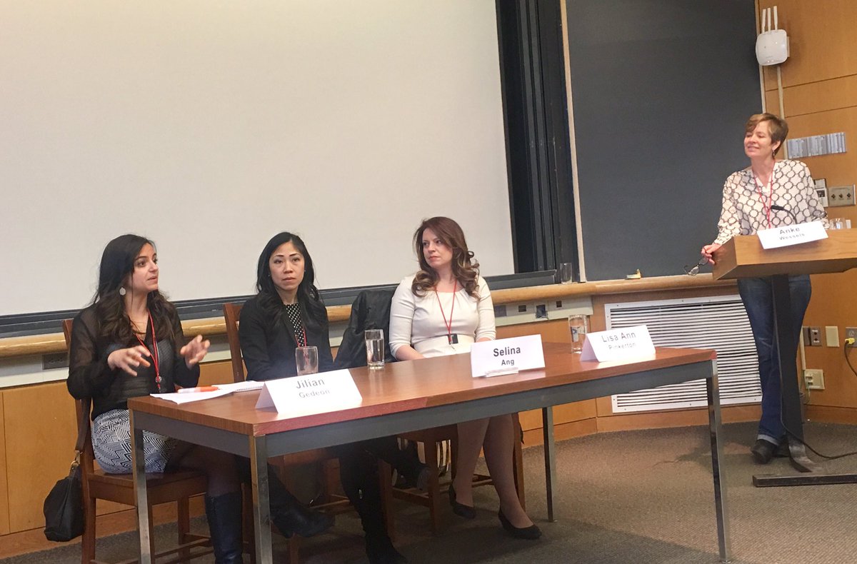 CornellSGE's tweet photo. All female panel discussing, turning your idea in2 reality: rise of impact #Entrepreneurship #CBIS2017  @lisapinkerton @SelinaAng @J_Ged https://t.co/tHULlREumV