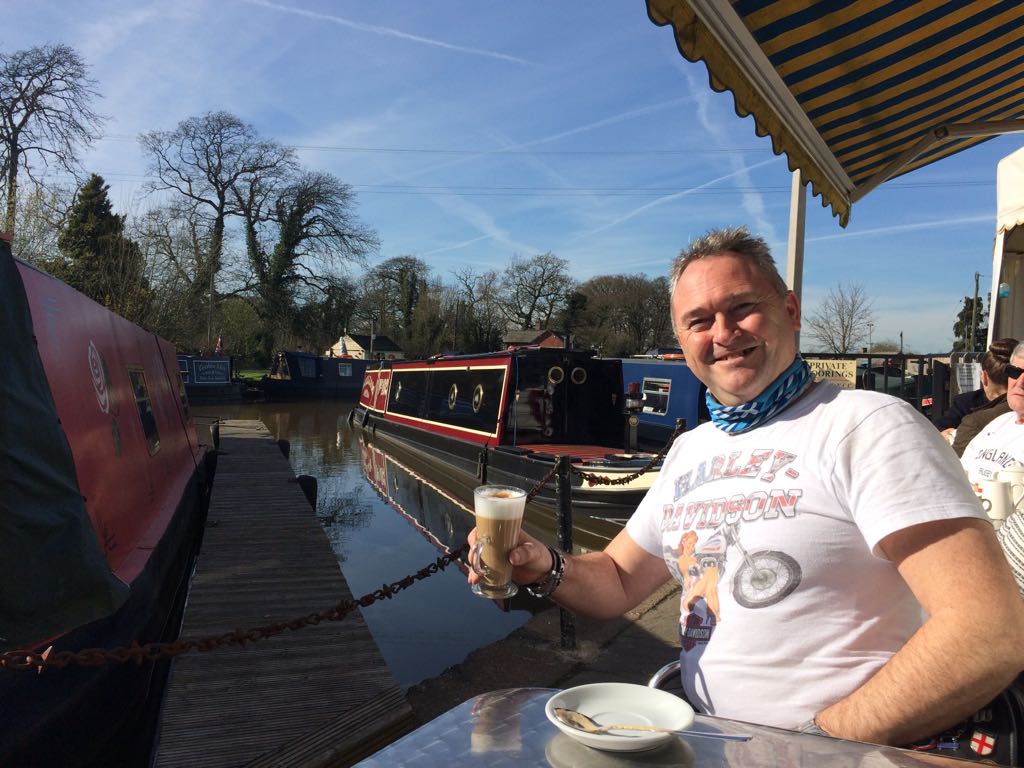JohnHarding3827's tweet photo. Great day riding around Cheshire on the Harleys. Cafe at Nantwich Marina does a good Latte! https://t.co/JLSBLlXeIx