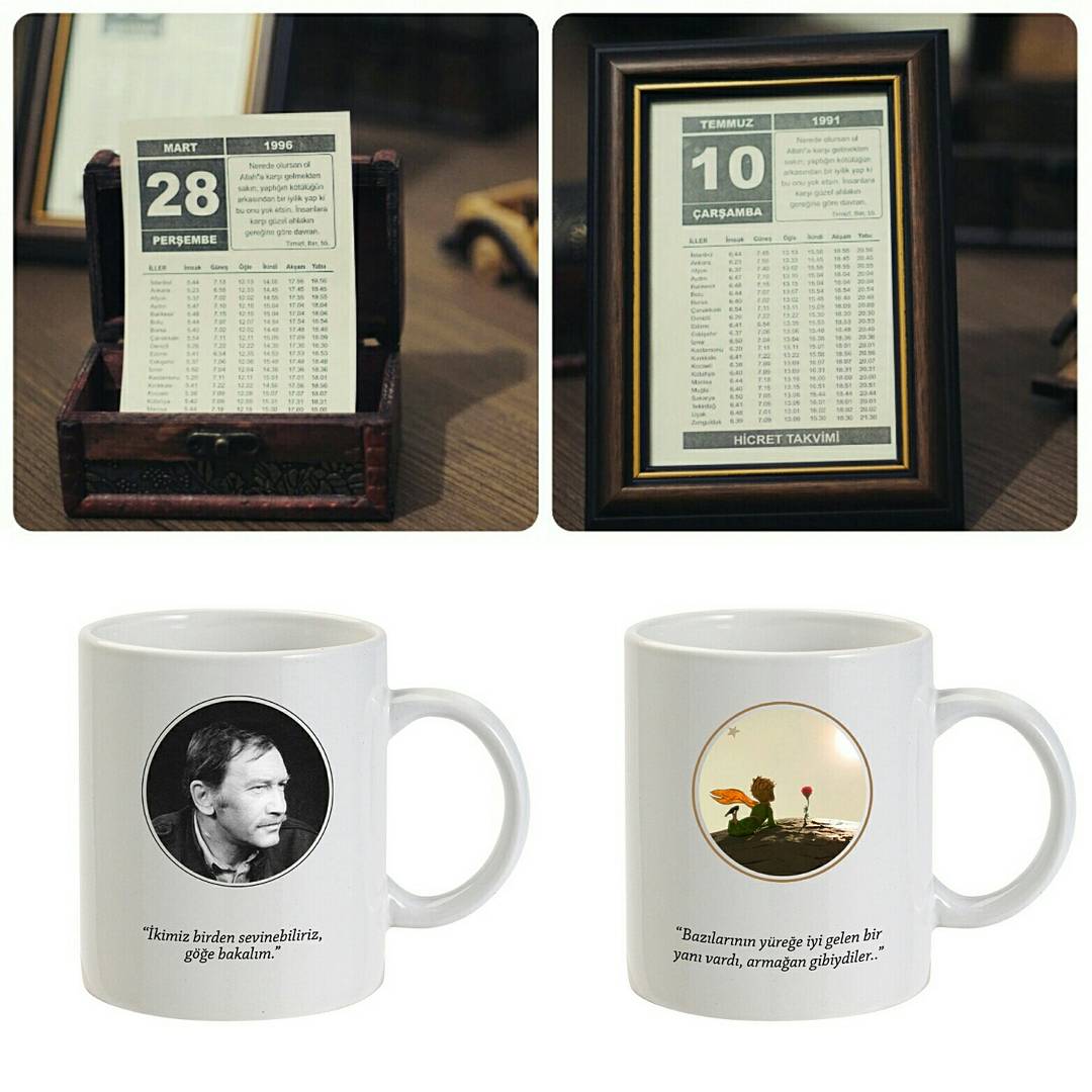 Turgut Uyar, Oğuz Atay, Nazım Hikmet, Cemal Süreya Kupa bardakları ve nostaljik takvim yaprakları sadece takvimm.com 'da.