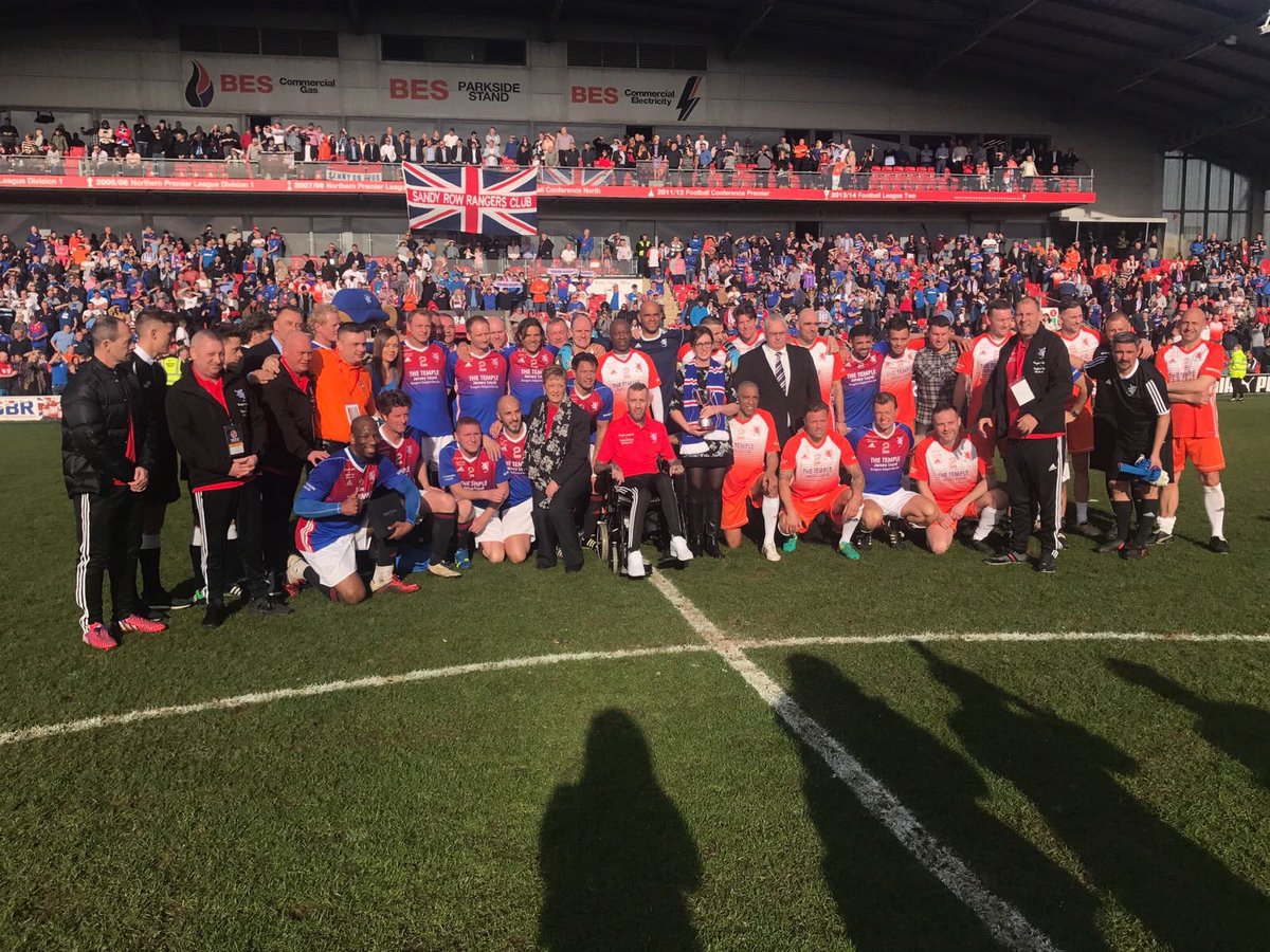 alexrae1969's tweet photo. Thank you to all who came along to support #fernando great turn out 💙⚽️ https://t.co/6H0yGc6nYH