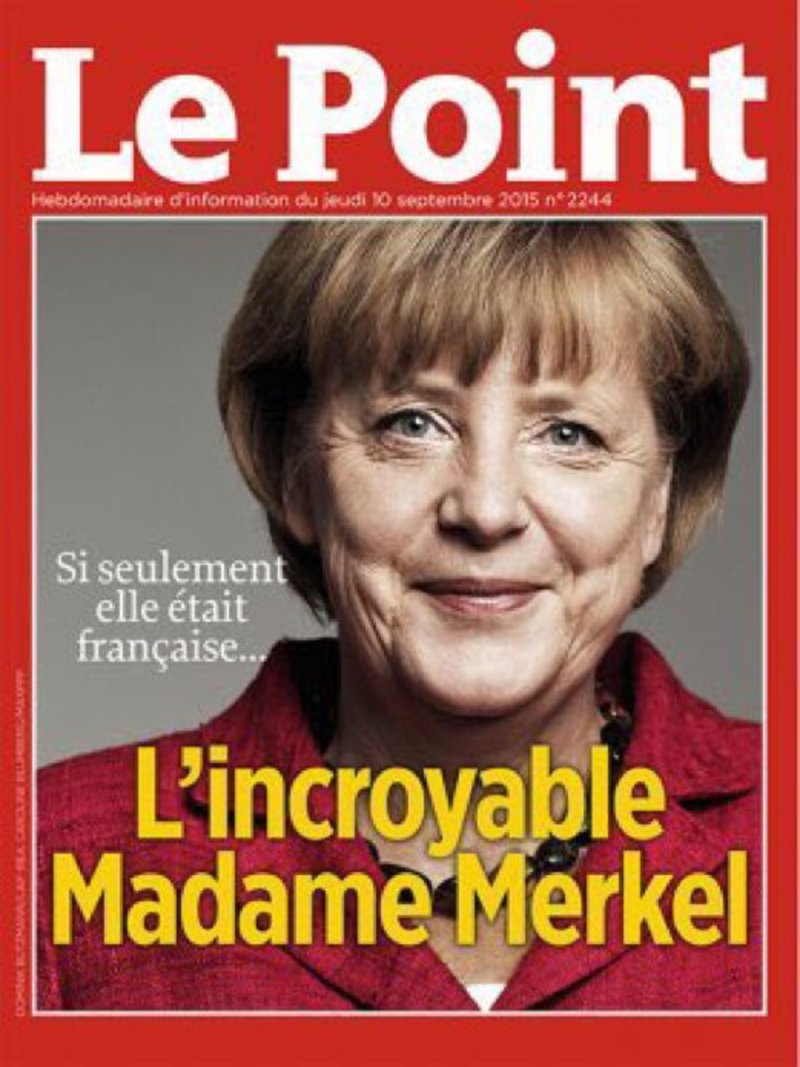 DropSnapper's tweet photo. @GuyLeHenaff a posé un drop sur cette couv!. #SnapPress_ #Merkel (découvrez-le avec SnapPress, disponible sur Appstore et GooglePlay) https://t.co/gTY967lTcb