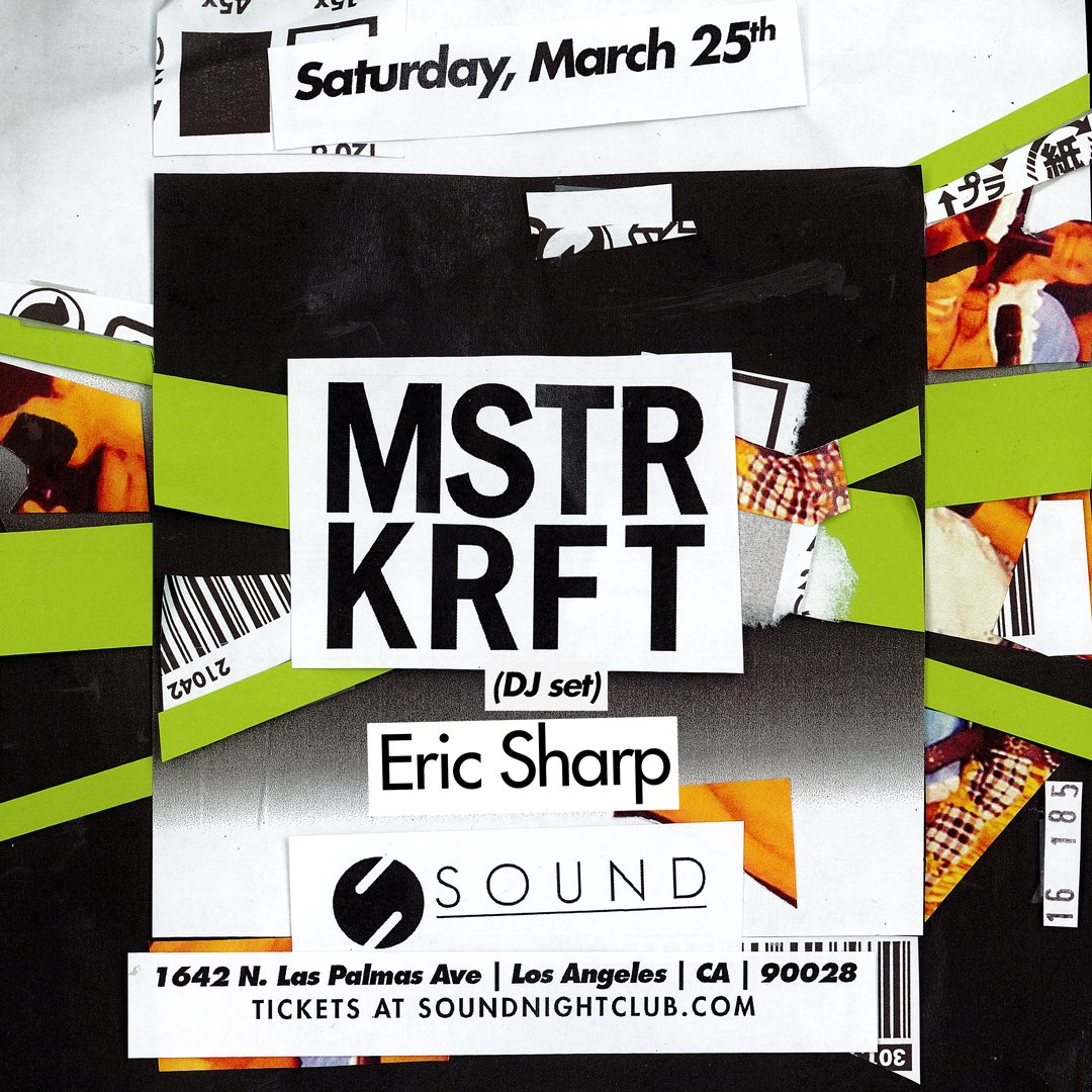 The weekend festivities continues tonight with <a href="/mstrkrft/">MSTRKRFT</a> (DJ Set) and <a href="/EricSharp/">Eric Sharp</a> on the decks at #SoundLA - Tix: bit.ly/2mFBhUo