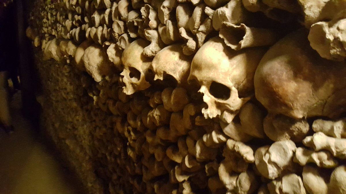 joshuatindle2's tweet photo. Exploring the French catacombs#catacombs #paris #underneith https://t.co/K72Uzb4QZp