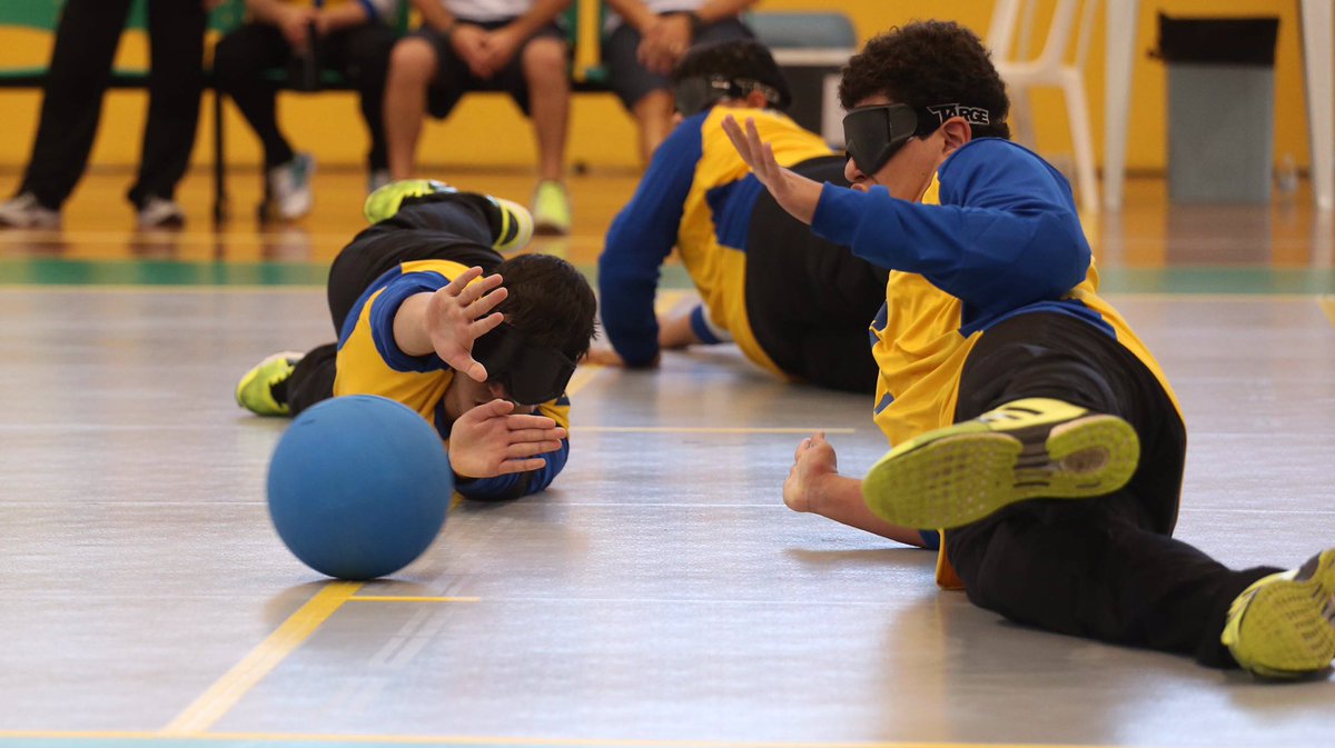 2017saopaulo's tweet photo. Parapan Youth Games: Brazil takes gold in men’s goalball: https://t.co/RiMO8B1WYL https://t.co/IuQXyrEr28