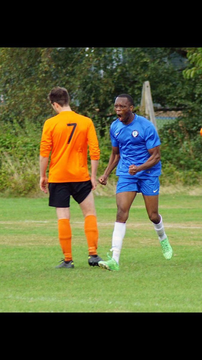 LangleySportsFC's tweet photo. Congratulations to club legend Akin Lawal on getting his 100th goal for the club today #akinsonfire #100 #clublangleyfc #langleylegend https://t.co/lswkvta8u0