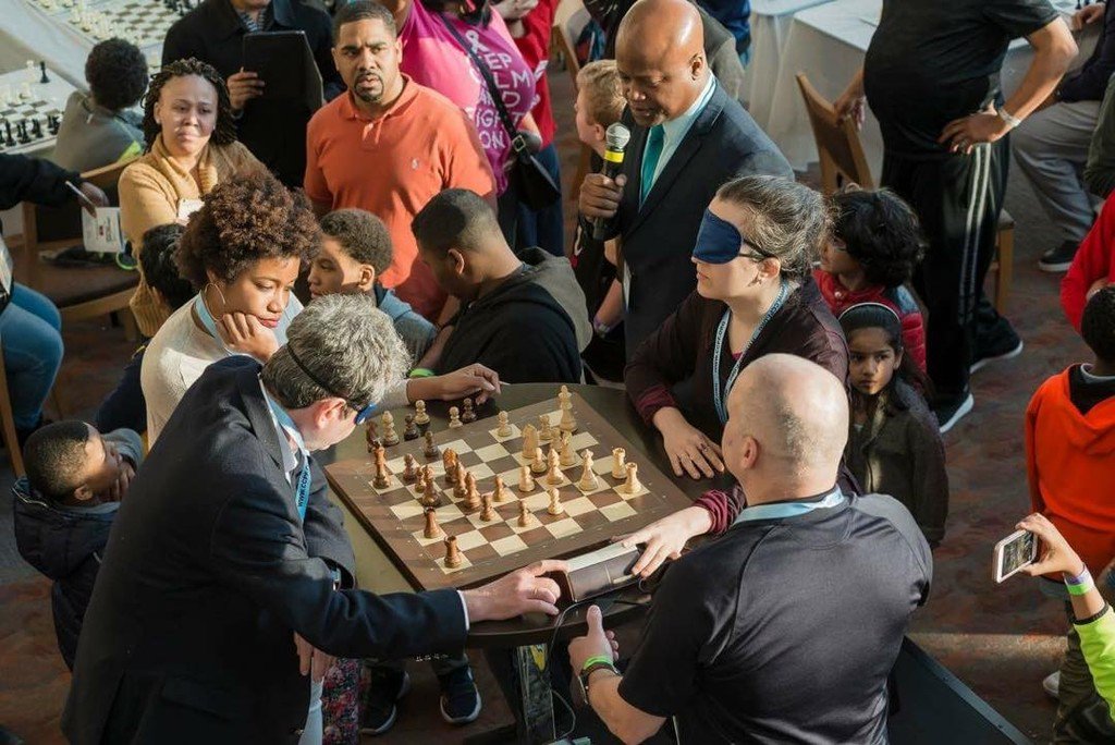 Maurice Ashley on X: It's blindfold chess at the annual Queen