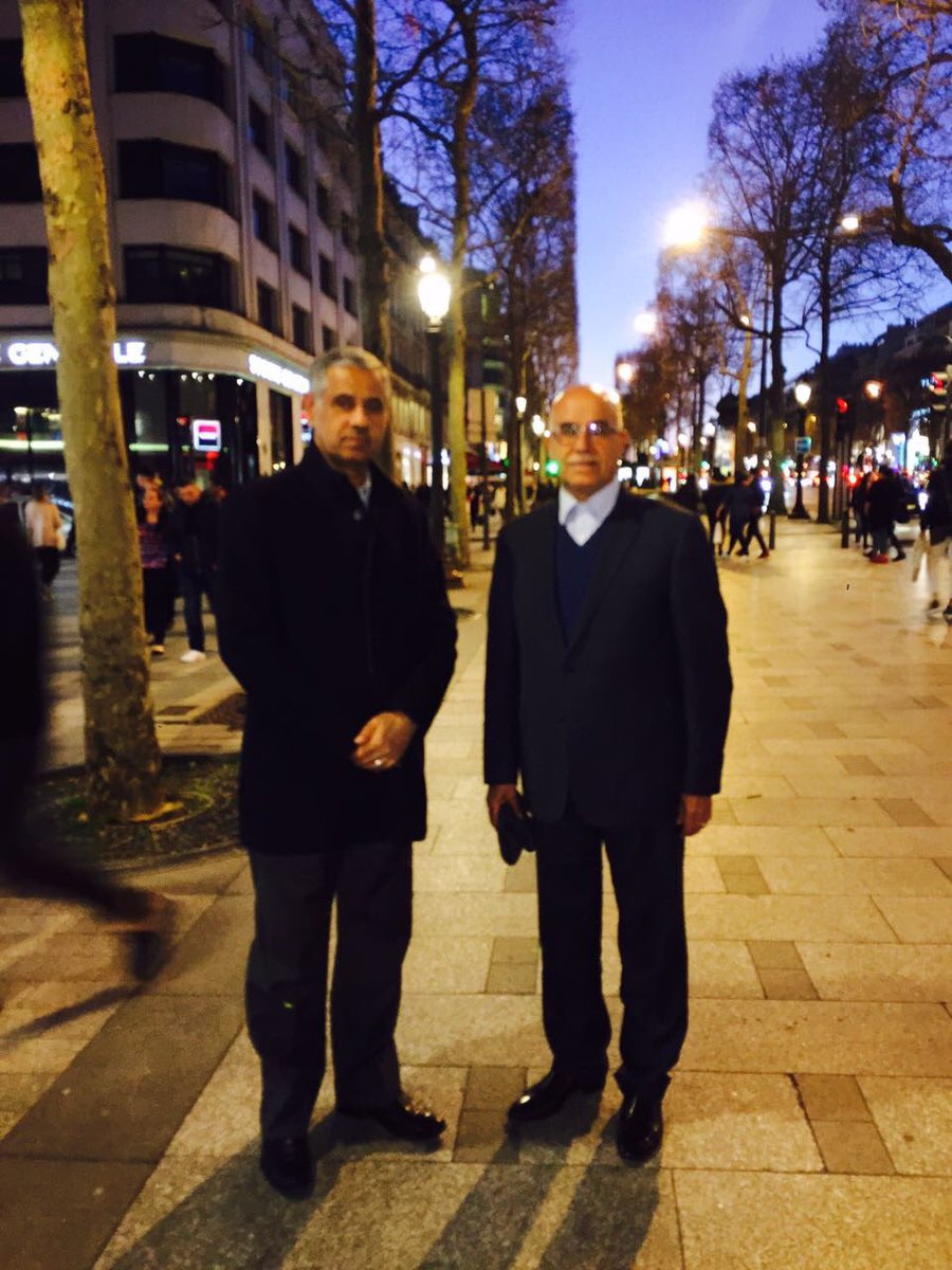 With my friend Adil Al-Shirshab former Iraqi minister of tourism and national Heritage in Paris today #Unesco #iraq #paris #صالح_الحسناوي