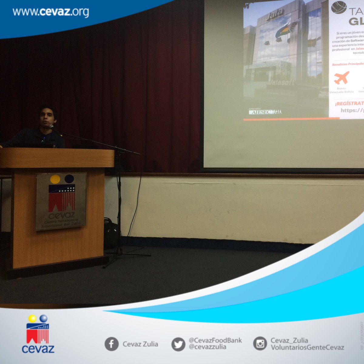 cevazzulia's tweet photo. Conociendo las oportunidades de #AIESEC en Maracaibo Tech Meetup 😀 ¡Síguelo en nuestro Facebook Live! 😃😅 #McboTechMeetup https://t.co/IYmwEw2h8r