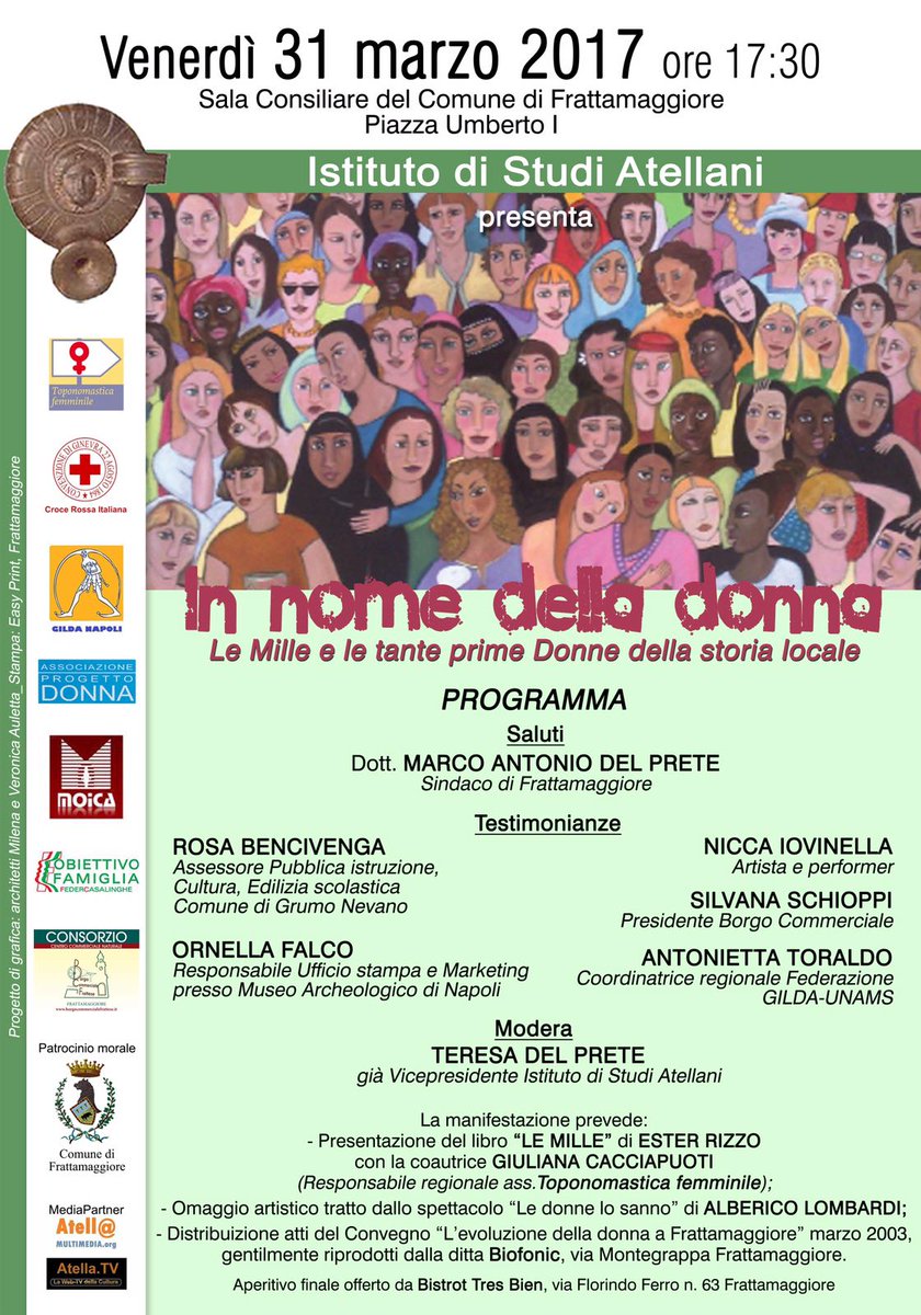 NoiGildaNapoli's tweet photo. Convegno In nome della #donna 31marzo a Frattamaggiore https://t.co/Tl8YzQ8g67