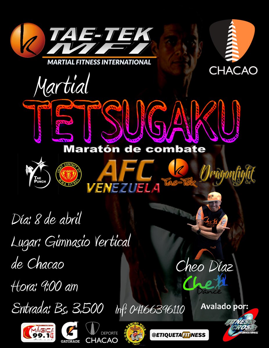 atusaludenlinea's tweet photo. ¡Actívate con #TETSUGAKU este #8Abril de 9 am a 3 pm! >>> @tae_tek y @afcvenezuela te invitan. ¡Inscríbete! https://t.co/RcV5UIuIuA