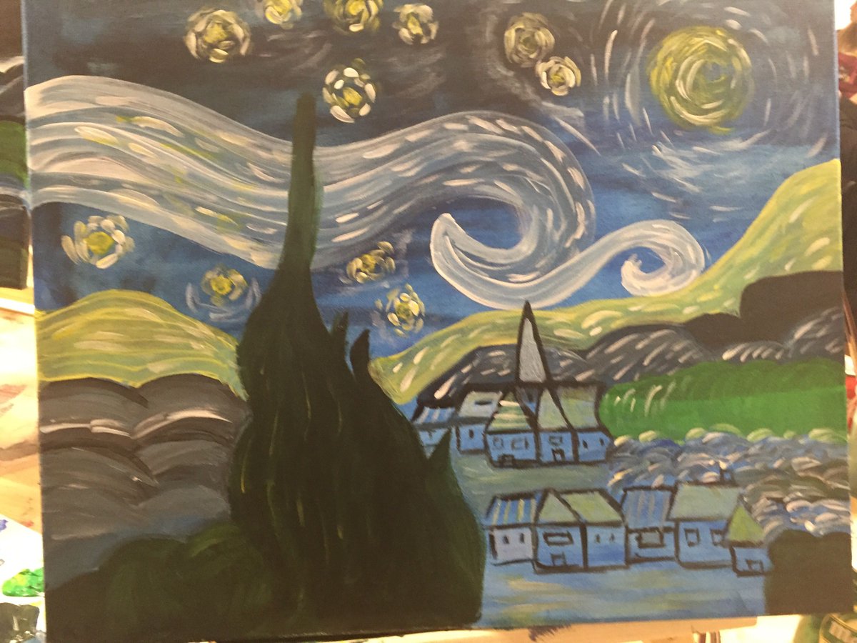 Nueva sesión de arte y diversión ayer en MeetingPaint