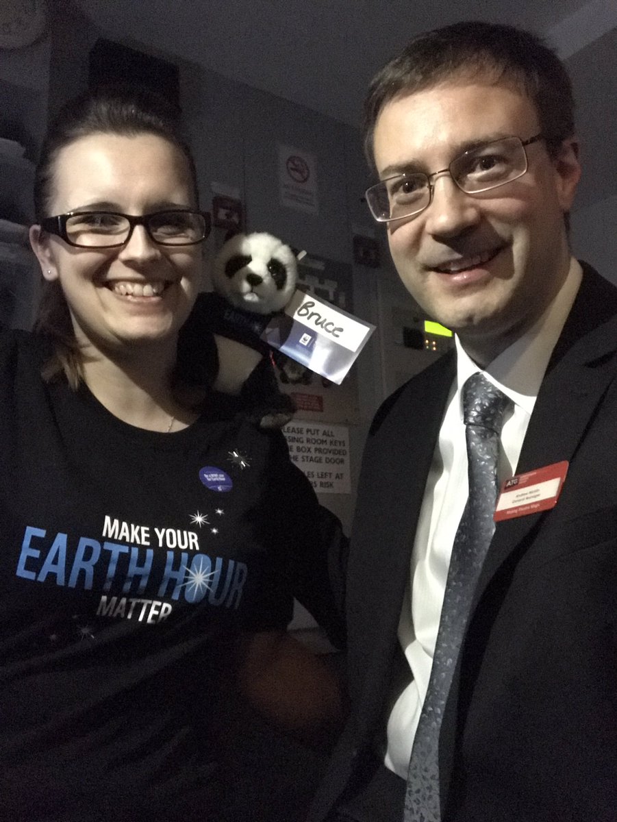 <a href="/RegandVic/">Regent Theatre & Victoria Hall</a> with #passthepanda and <a href="/cheltaylor6/">Cheryl Taylor</a> getting ready for #EarthHourUK with <a href="/wwf_uk/">WWF UK</a> and <a href="/ATGTICKETS/">ATGtickets</a> <a href="/ATG_Risk/">ATG Risk Mgt</a>