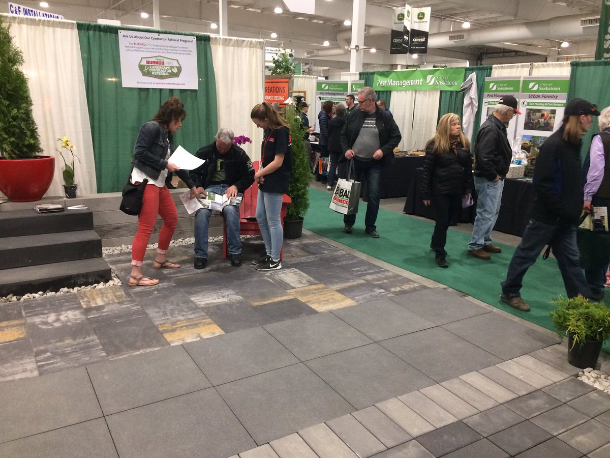 SiteOneCanada's tweet photo. Great turnout and conversation at The Gardenscape Show here in Sask for day 3! #booth216-223 #yxe #burnco @GardenscapeShow @PrairielandPark https://t.co/Xhuu2Bstua