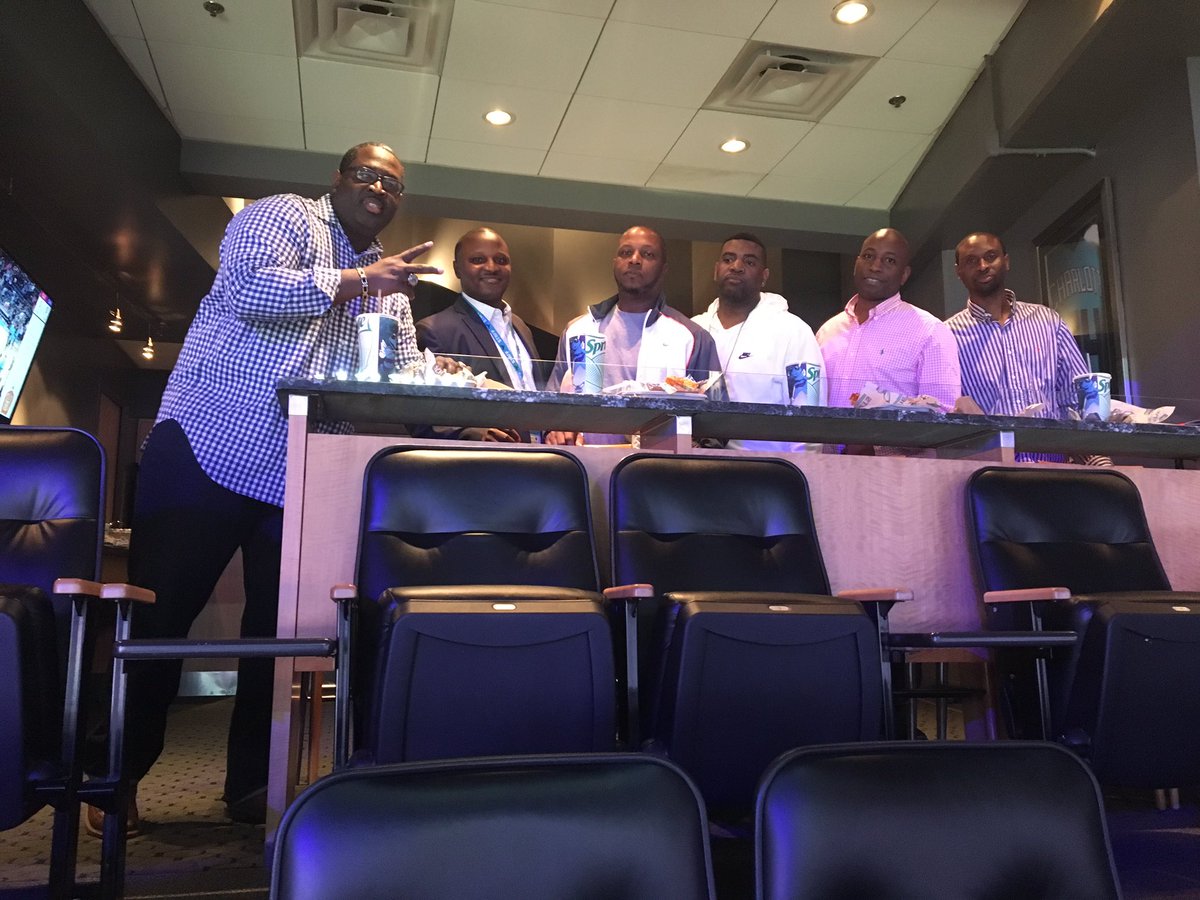 In Private suite thanks to The Charlotte Hornets and my nephew Ronnie Bryant.First class organization.