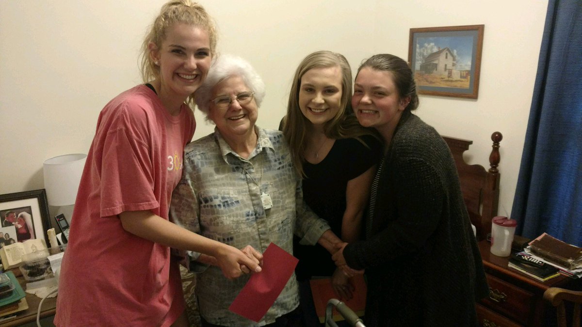 DoggsFCA's tweet photo. Loved visiting Magnolia Estates nursing home! No better way to spend our Friday night than by lovin' on &amp;talking to some of the sweetest ppl https://t.co/bZaoQqbIrJ