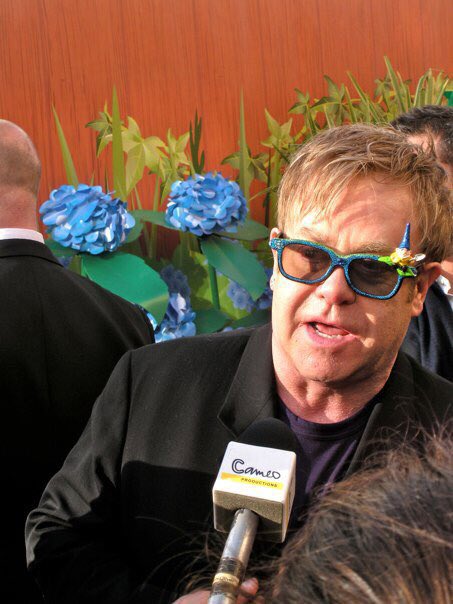 Happy birthday, Elton John! It was my honor to hold the microphone while you got interviewed once. 