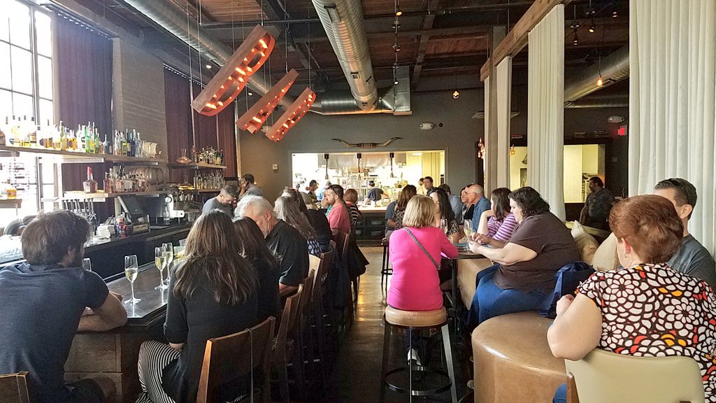 SouthernFandD's tweet image. Last stop on our #sipandtastefoodtour @MottoDurham. Our crowd is happy &amp;amp; full. Was great to partner with @bitesofbullcity on this. #Durham