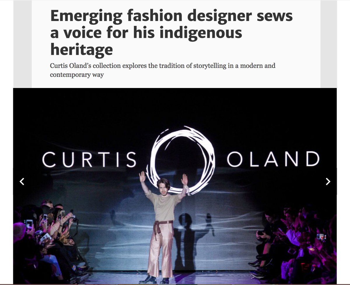 UrbanNativeMag's tweet photo. Meet Indigenous Fashion Designer Curtis Oland - who won Emerging Menswear Designer @ #Toronto MFW #NativeAwesome
https://t.co/fgnyX4qhJl https://t.co/5Xp9rPiwIg
