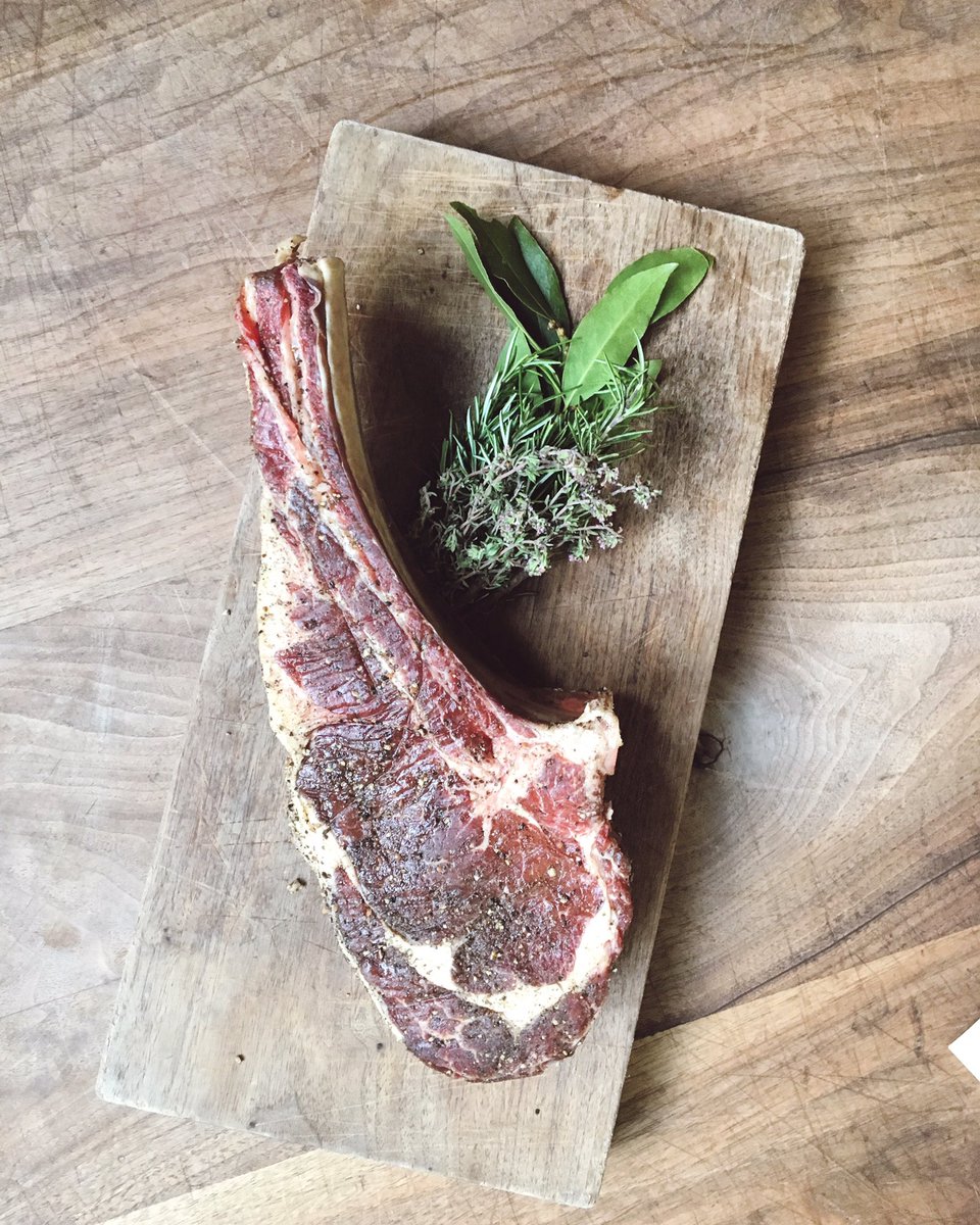 TrouNormandSF's tweet photo. 3lb Grilled Beef Rib Chop tonight. We are tired of joking. This is serious meat. 🍖 #trounormandsf #beef #notfunnyguys https://t.co/lT4ChAxyuc