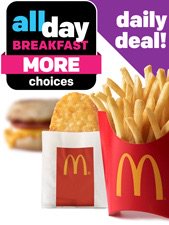 Get the McD App for deals like FREE S or M Fries or Hash Browns with ADB Sandwich. C bit.ly/29LieQg