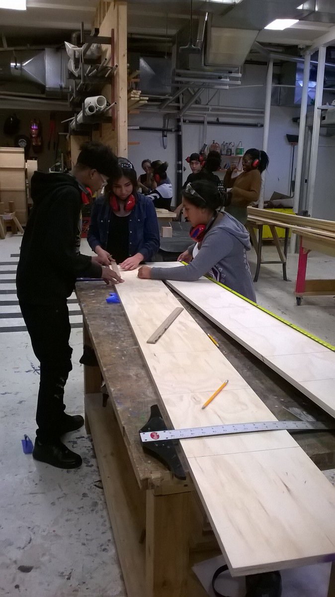 MIHSNYC's tweet photo. MIHS students building Mathematical Sequence Light Sculptures with @beamcenter! #woodworking #powertools #inkscape #projectbasedinstruction https://t.co/T3CJebCXQs