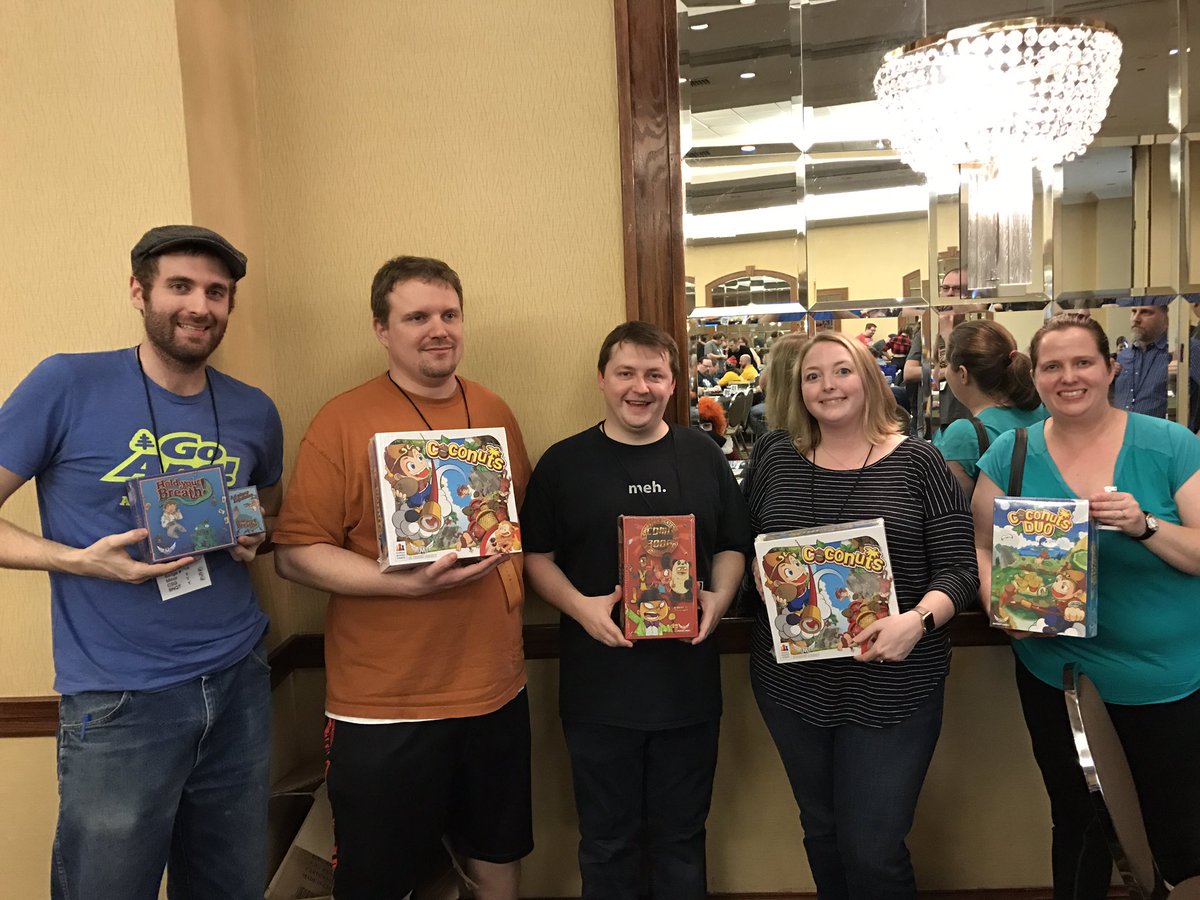 DreadfulGamesCo's tweet photo. Coconut Tournament Winners @MSCBoardGames @maydaygames #msc35 #winning #coconuts ๐๐ https://t.co/m8KJnW1jBu