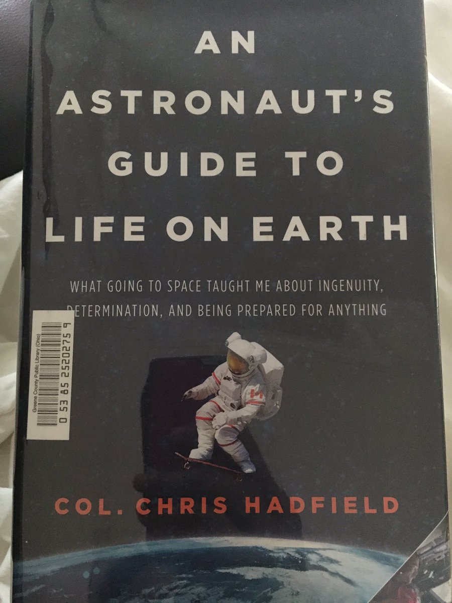 SynthiaMirlin's tweet photo. Look what I picked up at the library! Excited to read your biography @Cmdr_Hadfield 😊 https://t.co/642z0Ftwqf