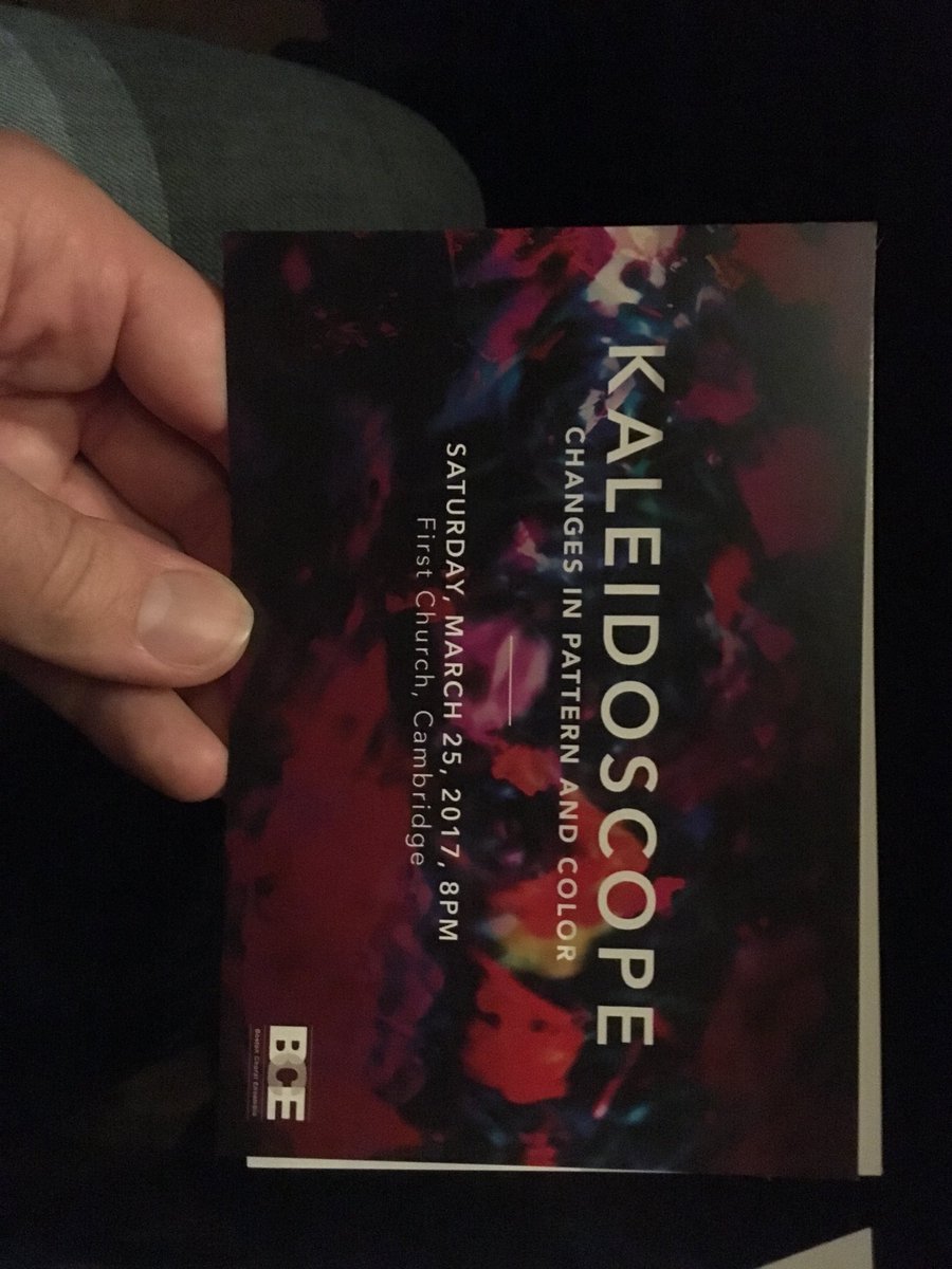 This is *the* place to be in #Boston tonight! #bosarts #Cambridge A Scratch n Sniff concert! #wow! #Kaleidoscope #BostonChoralEnsemble