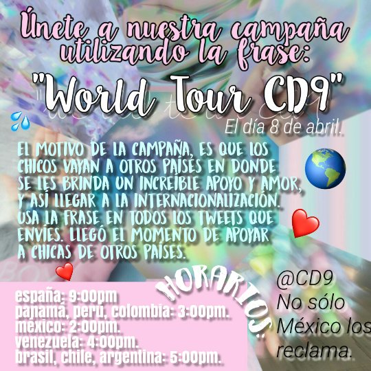 poulettetsv's tweet photo. ¡Ayúdanos con un rt para difundir y así chicas de otros países logren conocerlos! WORLD TOUR CD9.🚀❤ https://t.co/7xzY8EWgCH