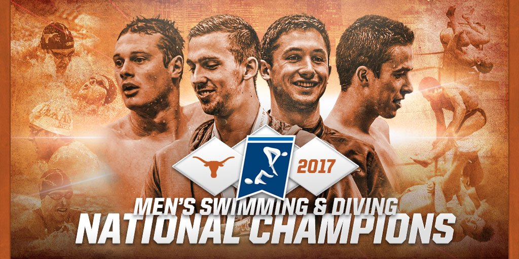 TEXAS moves into No. 1 all-time with its 13th NCAA team title! TEXAS wins its 3rd straight NCAA title with 542 points! #NCAASwimDive
