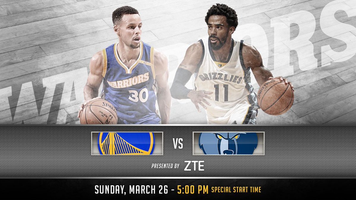 warriors's tweet photo. Spend your Sunday on #WarriorsGround &amp; cheer on the Dubs as they host the @memgrizz at a special 5 PM start time » https://t.co/OMZfTKk3TZ https://t.co/TYeGZ4ISJi