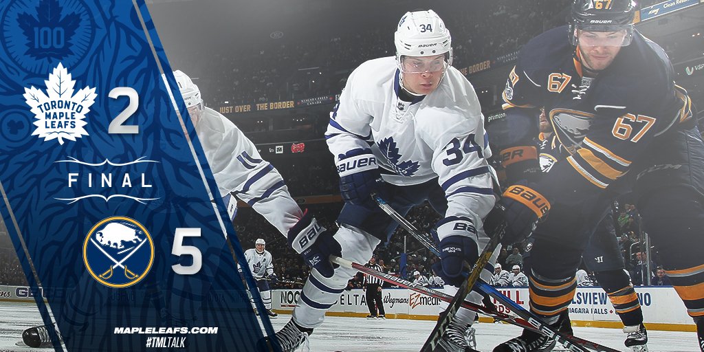 FINAL: Leafs fight but fall in Buffalo. https://t.co/QuljbuaM4B