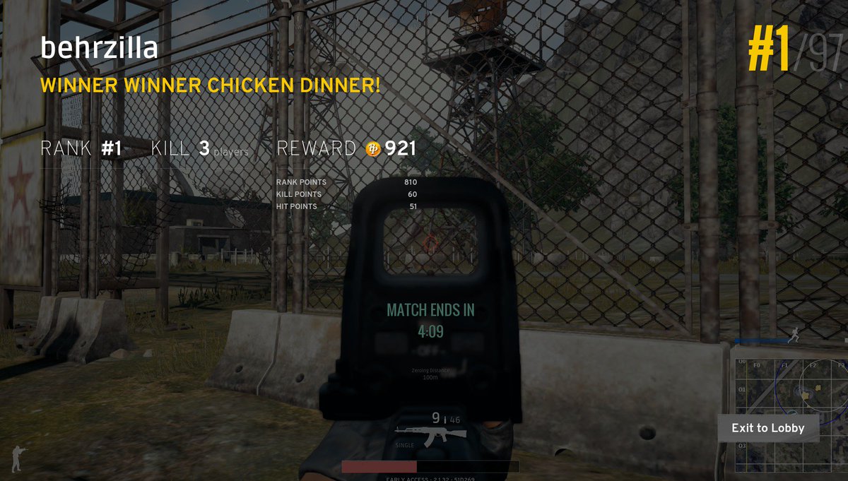 Behrzilla's tweet image. Wow managed 2 win a round of solos on #PlayerUnknownsBattlegrounds amazing feeling lol