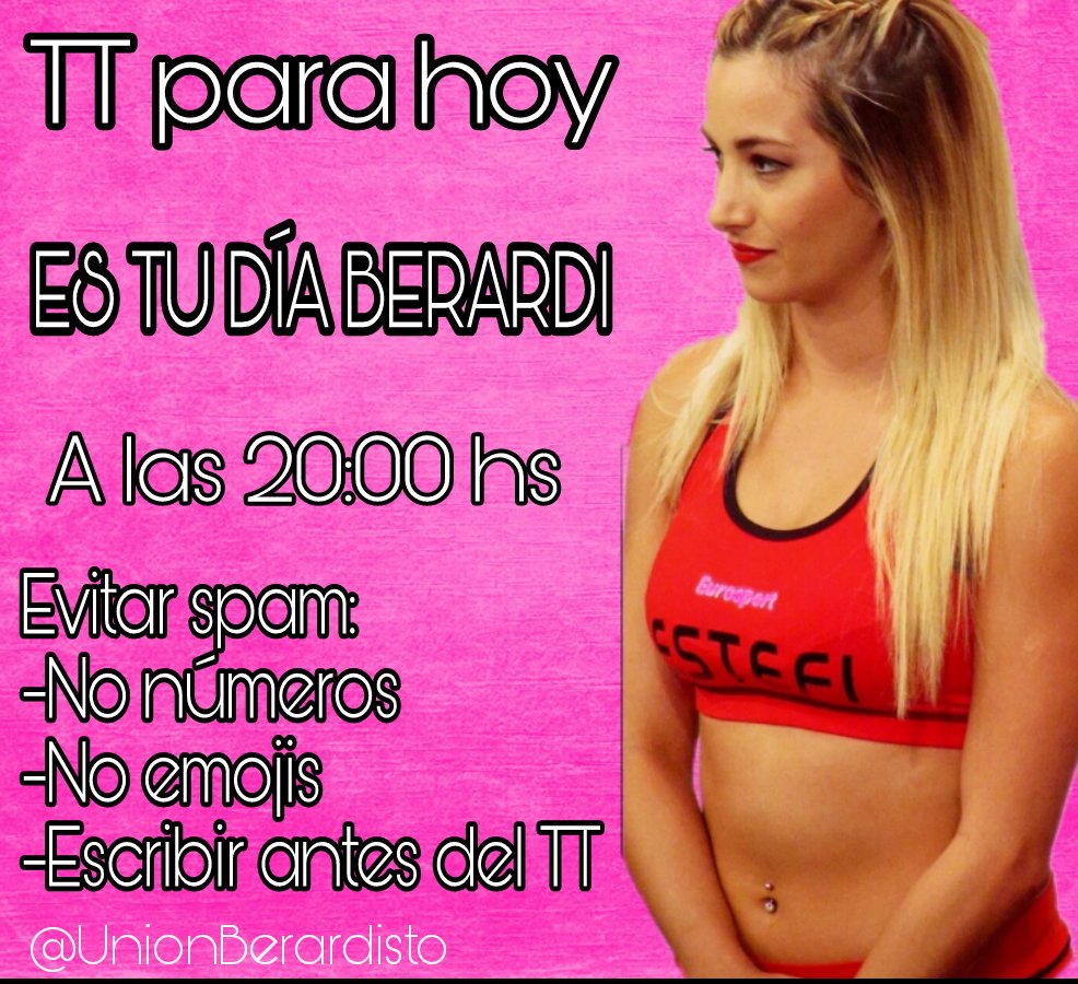 squadberardi's tweet photo. Este es el TT de hoy. 
Organiza @UnionBerardisto 
Difundan!!
@estefiberardi https://t.co/0zB6pRk78A