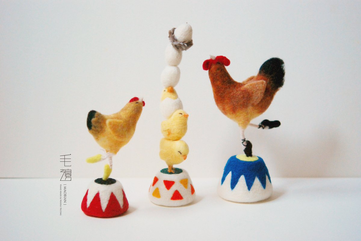 酉 #酉年 #雞 #鶏 #とり #bird #chicken #chick #needlefelt