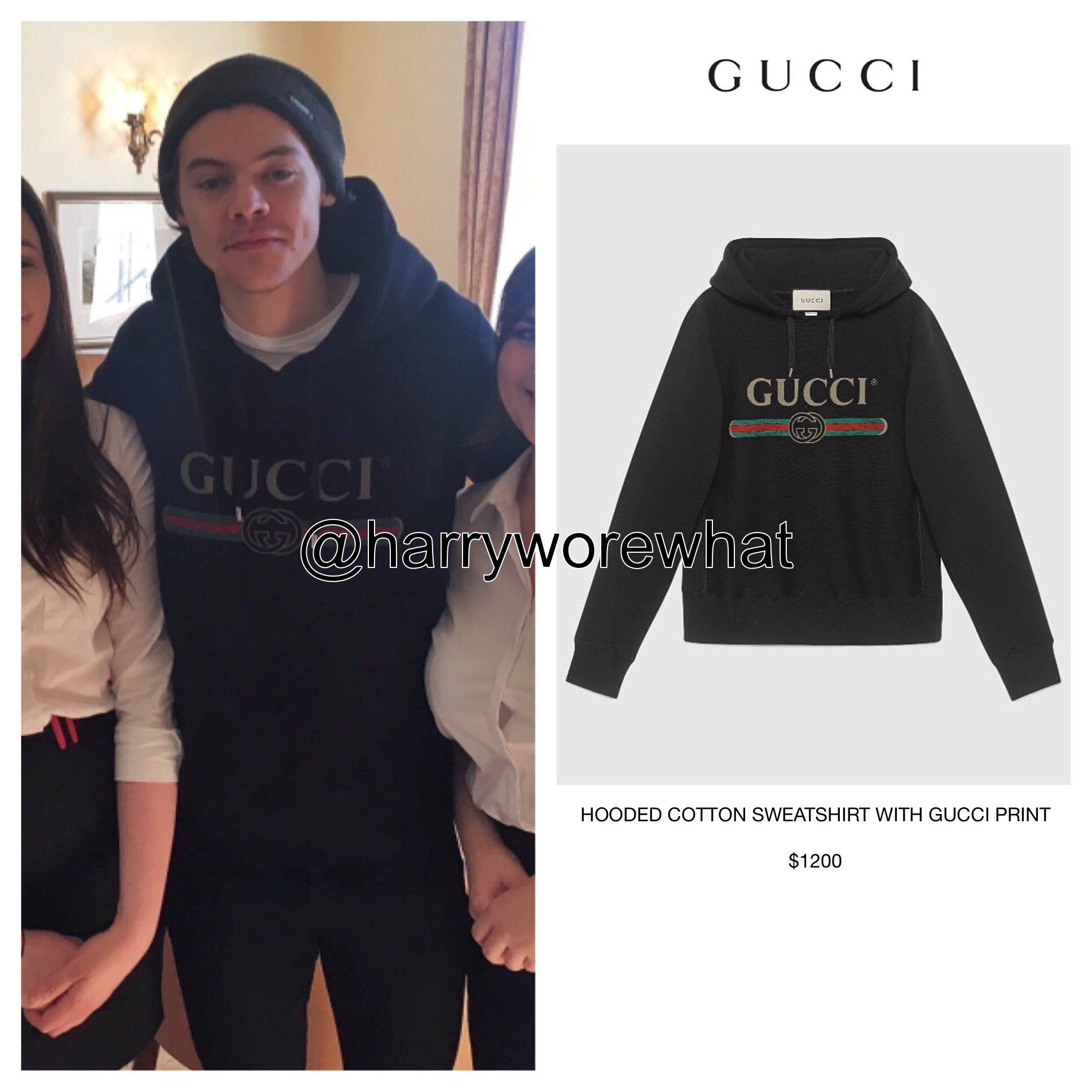 Harry styles gucci sweatshirt hotsell