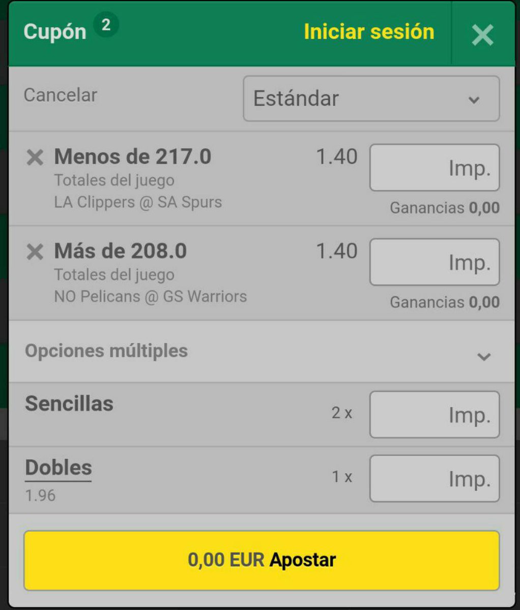 Ayer acertamos otra combinada, Stake 2'5 y cuota <a href="/1/">1</a>'96 para sumar +2'4 unidades en el canal! ✅✅✅✅🤑📈💶 A seguir! #NBA