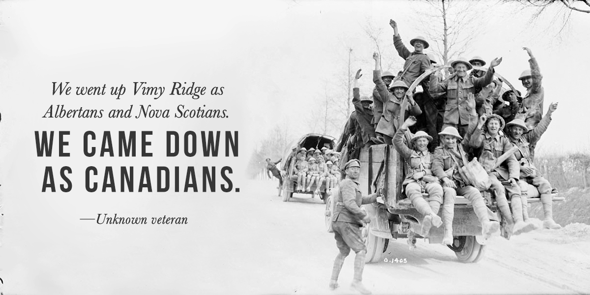 liberal_party's tweet photo. On this 100th anniversary of the Battle of Vimy Ridge, we remember and honour the courageous Canadians who served and sacrificed. #Vimy100 https://t.co/PyQp8peOmu