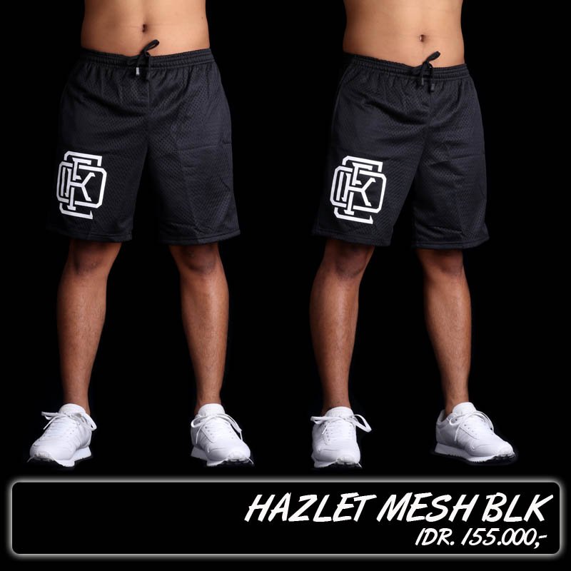 HAZLET BLACK MESH SHORT from <a href="/FridayKillerCo/">Friday Killer Cloth</a>  IDR.155.000 for online order 08175234384