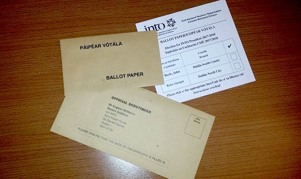 Election of INTO president for 2017-18. Please return ballot papers before 5pm on Wednesday 12.04.17. A result will be declared on 13.04.17