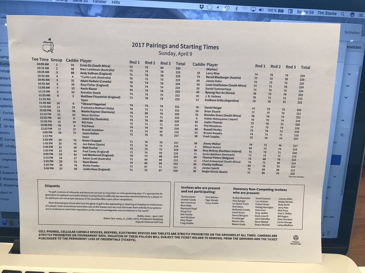 TStarkeGolfNerd's tweet photo. So sieht es aus heute. Mächtig Prominenz am Start. #themasters #AugustaNational #golf https://t.co/Xj1Si1lZjp