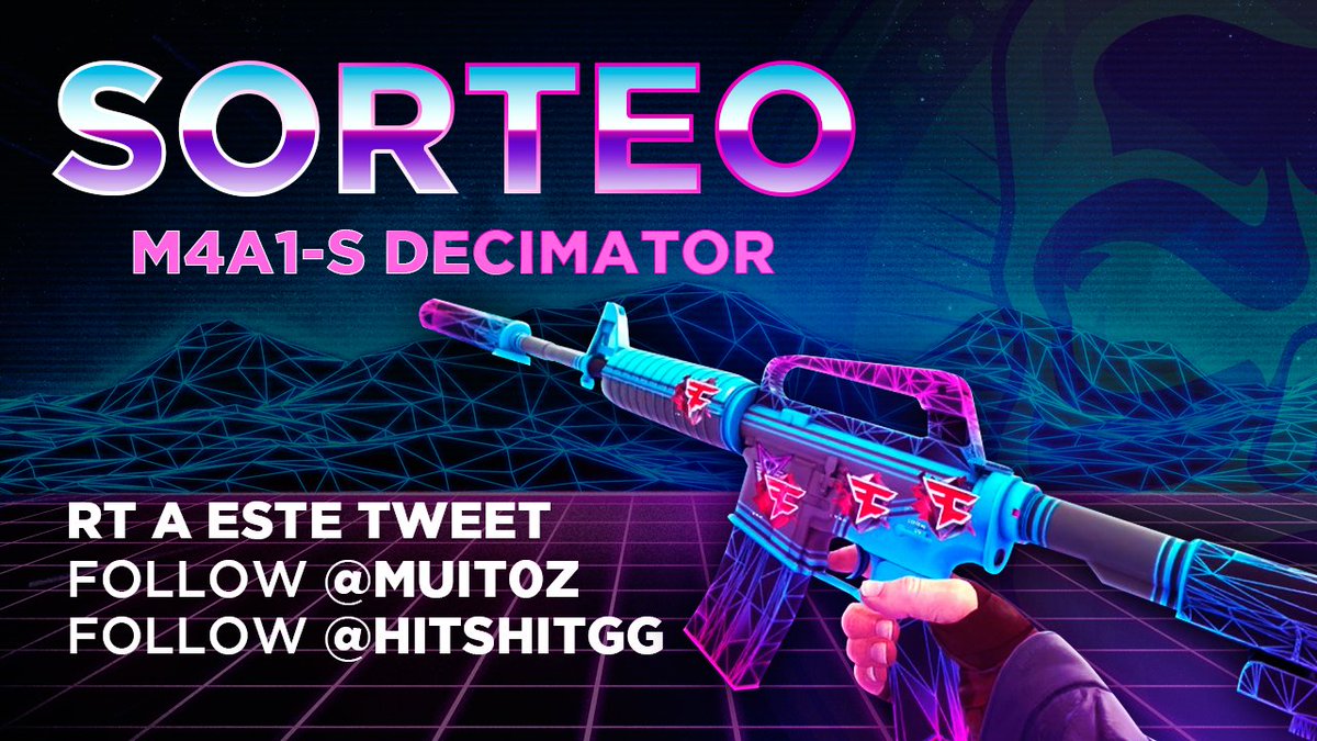 🍺SORTEAZO M4A1-S | Decimator🍺

Reglas:

▪️🔁RT a este tweet
▪️🕵️‍♀️Follow <a href="/Muit0z/">Muit0</a> 
▪️🕵️‍♀️Follow <a href="/HitShitGG/">H I T</a> 

Finaliza 21/4/17

Mucha suerte💙